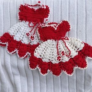 Hand Crocheted Pot Holders Set of 2